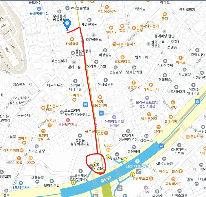 오시는길