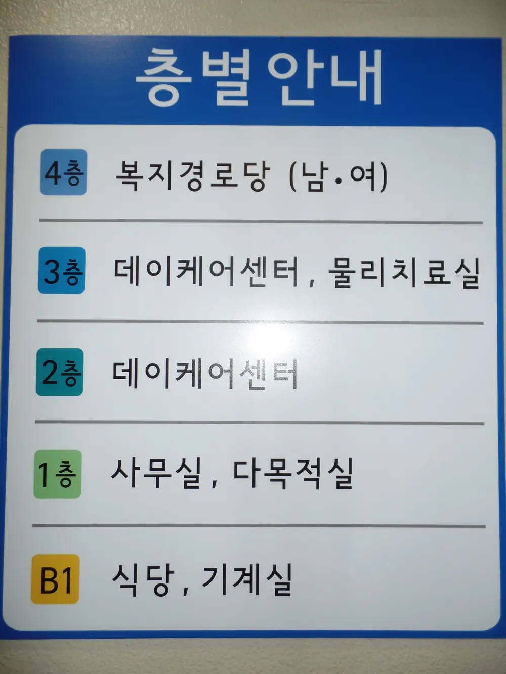 층별안내도