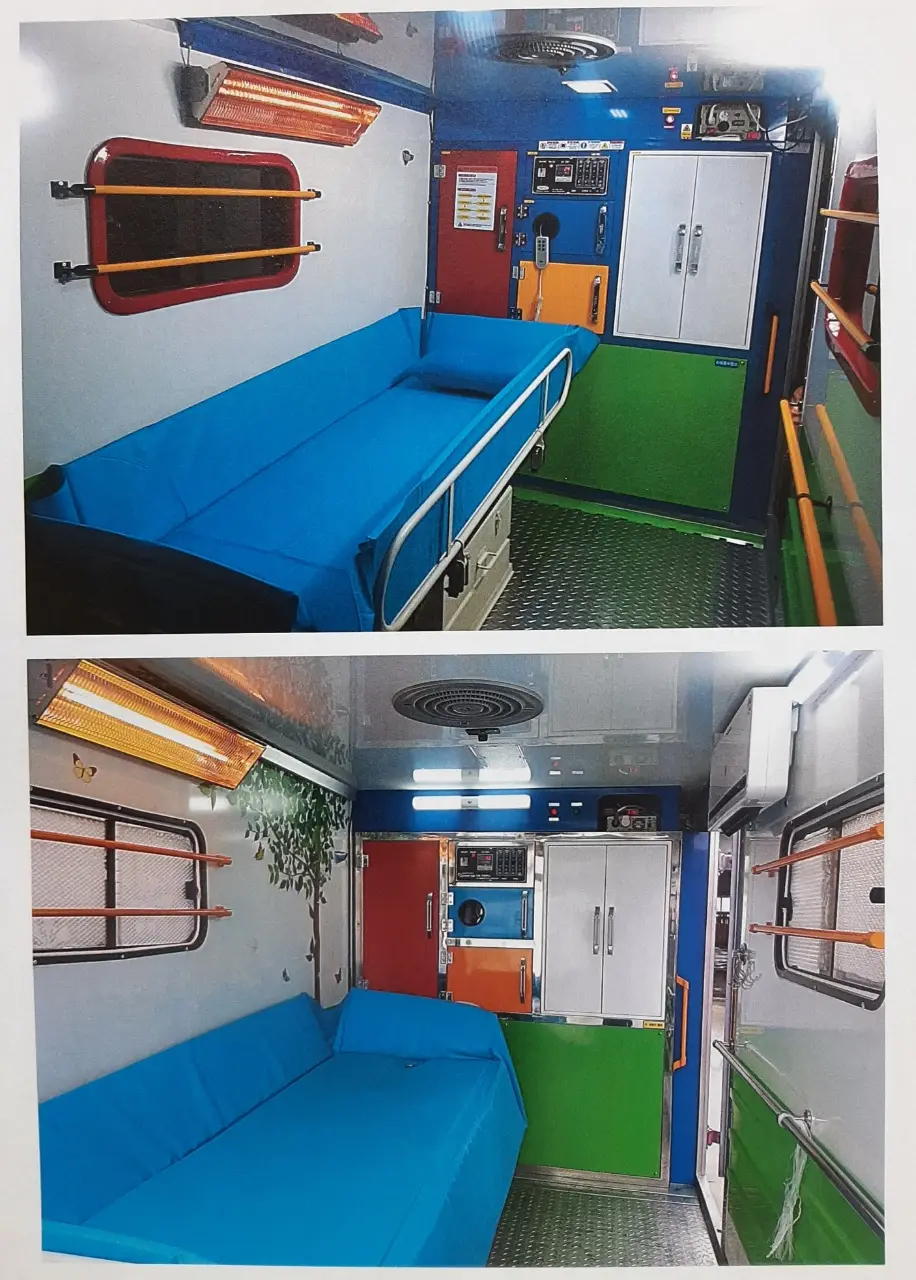 목욕차량 내부